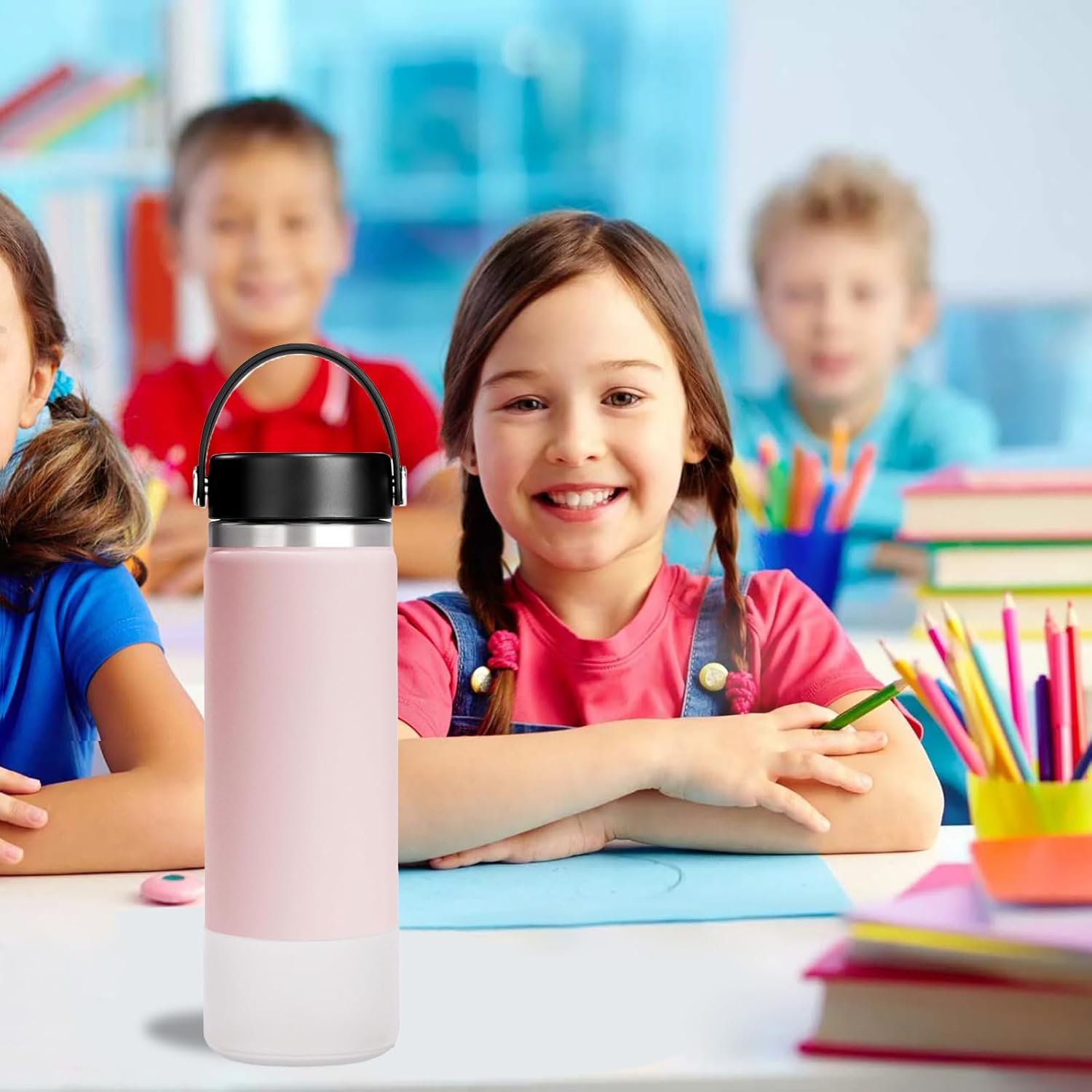 2pc Protective Silicone Boot Bumper for Hydro Flask Wide Mouth, Silicone Base Sleeve for Hydro Water Bottle and Other Brand Water Bottle accessories(Boot size: 3.56inch Bottom Diameter) - Image 5