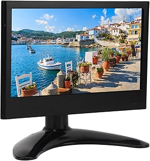 Monitor de Mesa de Computador, Alto-falantes Duplos, Interface Multimídia HD de 7 Polegadas, Monitor de Tela Sensível Ao Toque Capacitivo para Laptop (Plugue UE)