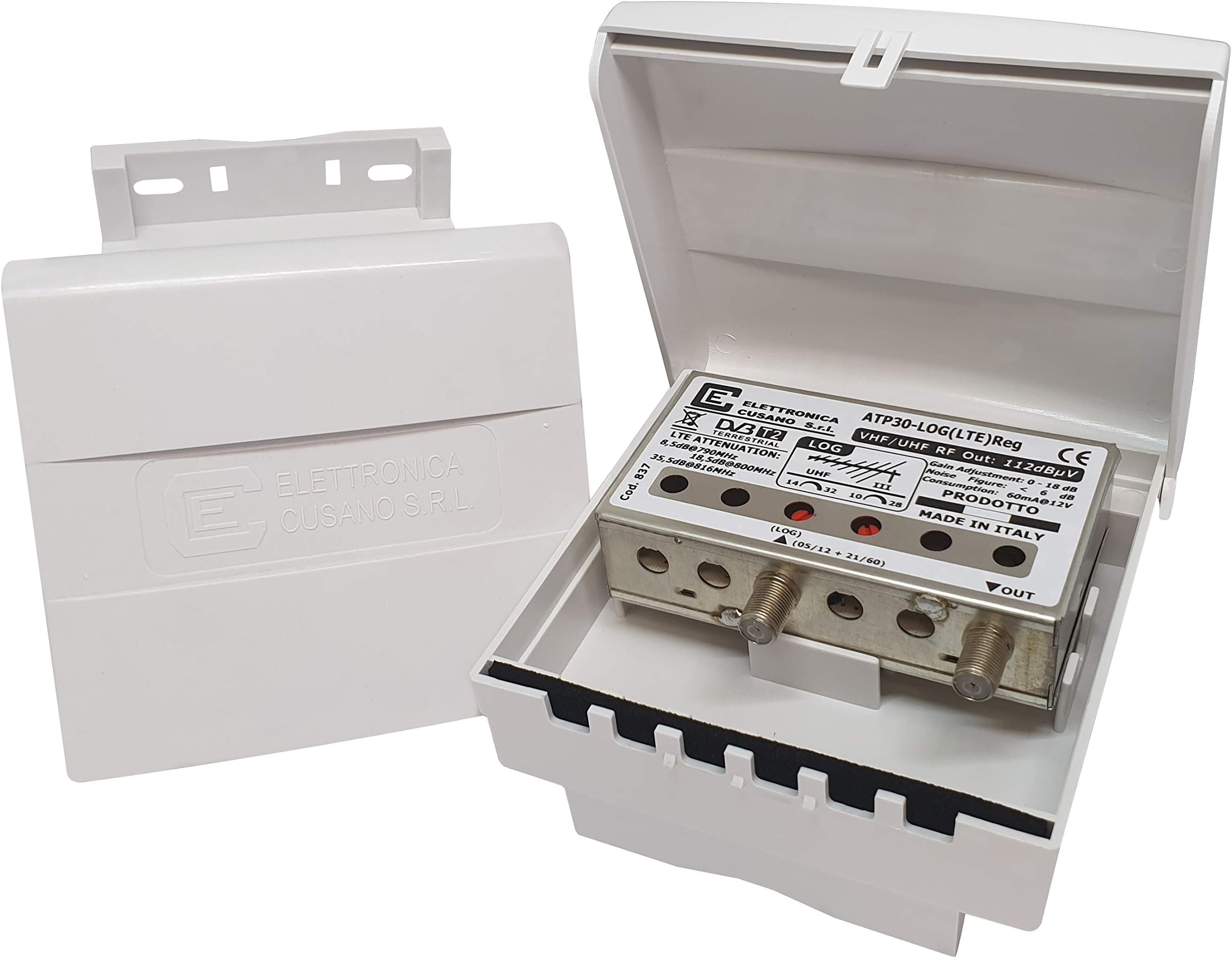 ATP30 Log(LTE) Reg Rod Amplifier with 1 Input for Logaritmic Antenna - 30 dB - for Medium/Discreet Intensity Zones