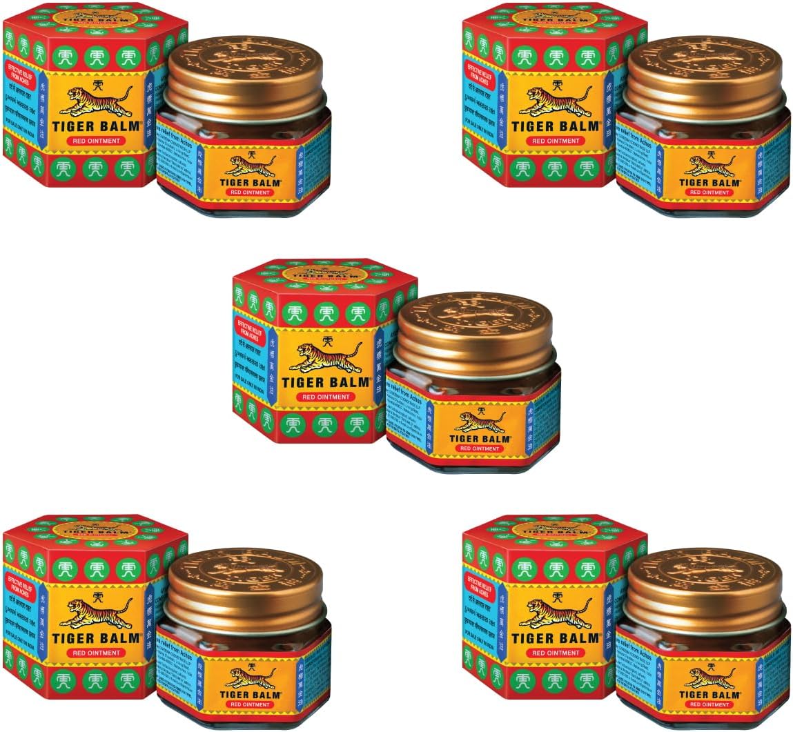 Red Ointment For Effective Relief From Muscular Aches, Sprains & Pain - 21ml | Ayurvedic Balm | Pack of 5