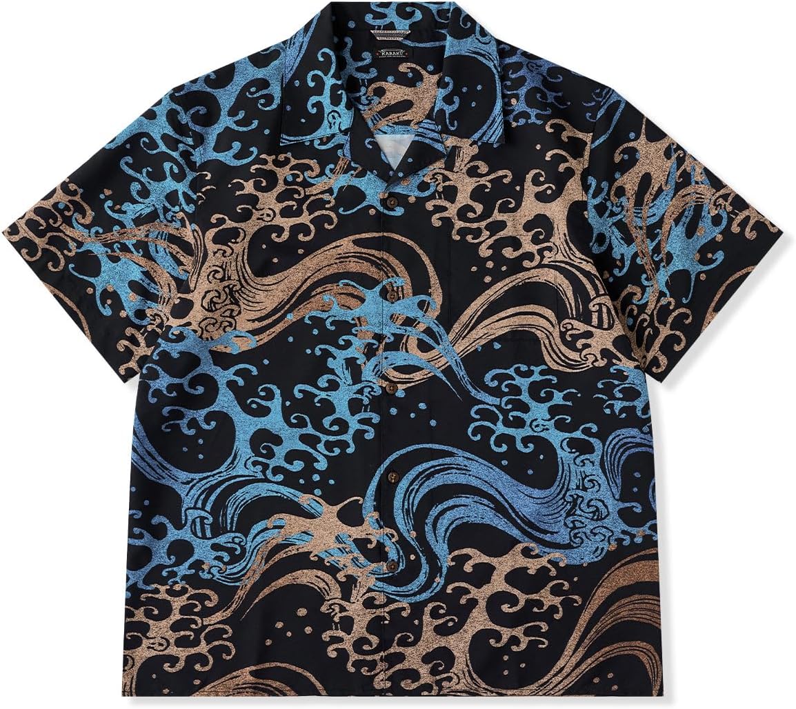 karaku] シャツ メンズ 半袖 カジュアル 夏 薄手 ゆったりおしゃれ