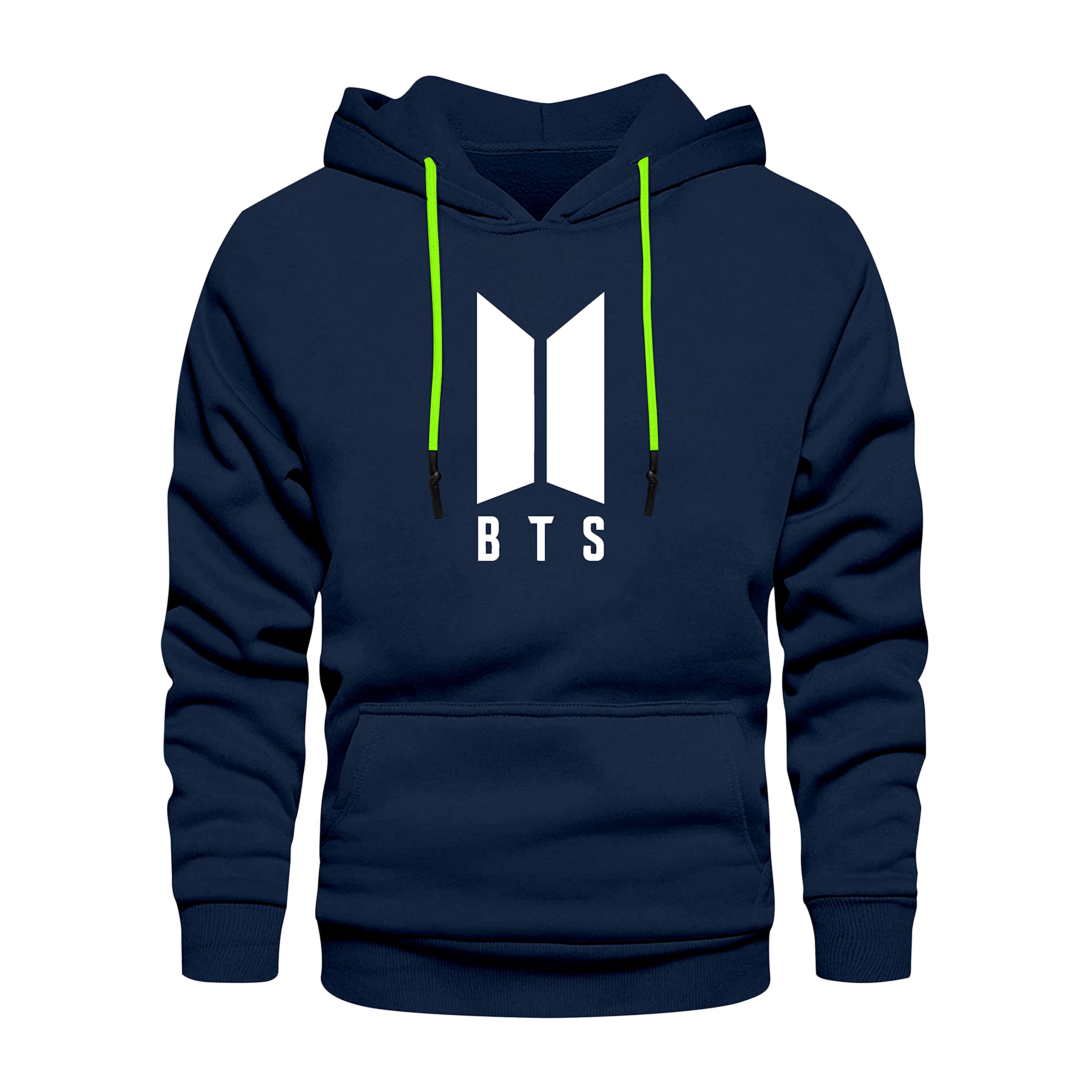 Teewink Latest Stylish Unisex BTS Bangtan Boys Design Printed Hooded Hoodies | Pullover Sweatshirts for Men & Women Blue