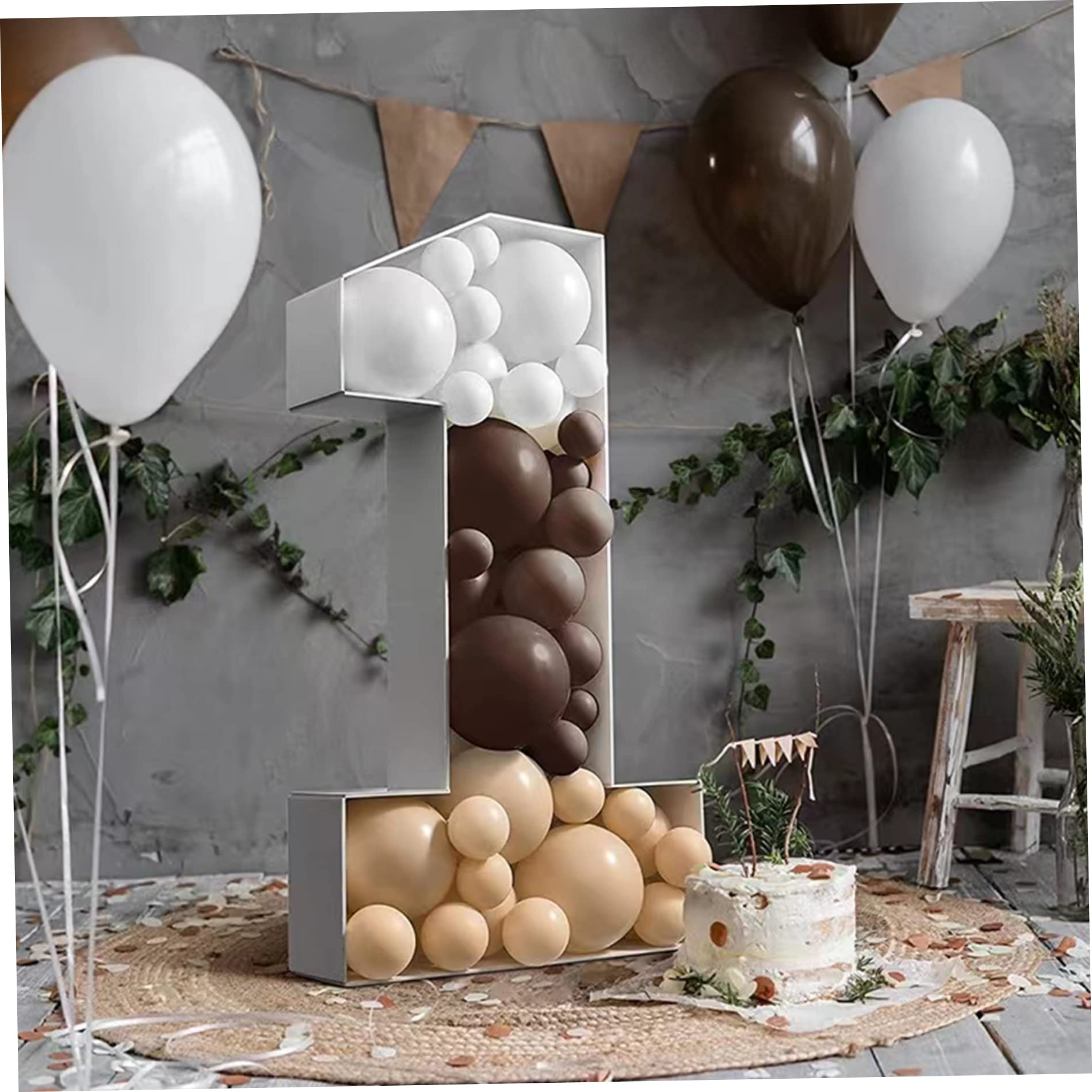 Numeri di cartone, numero 1 box box da 28, 74 pollici numero 1 palloncino decorativo riempimento KT board telaio a palloncino (non incluso palloncini)