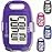 OZO Fitness Clip-on 3D Pedometer for Walking Steps Counter with Lanyard, Simple Exercise Tracker for Women and Seniors with Large Accurate Digital Display, Portable Minimalist Sports Monitor, Purple