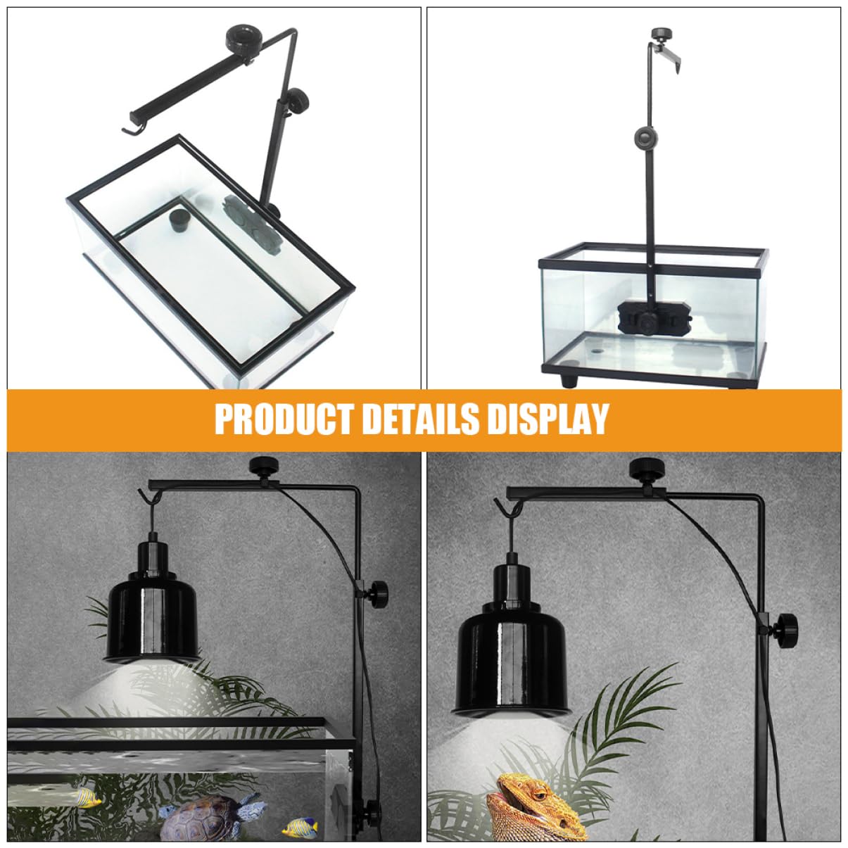 Happyyami Per Lampade per Rettili per Acquari per Lampade per Tartarughe per Allestimenti Terrari e Decorazioni per Acquari