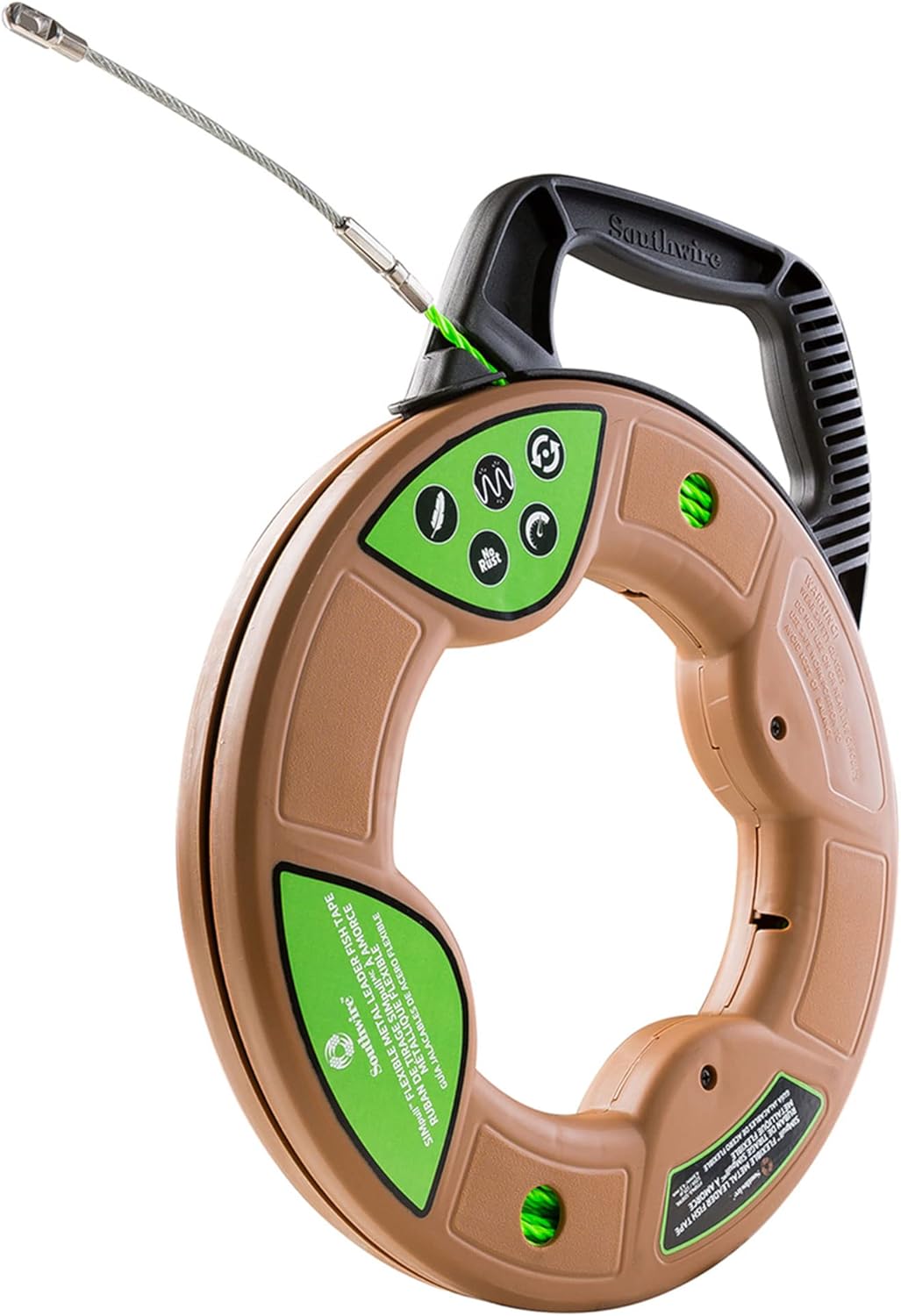 Southwire - 59896940 Tools & Equipment FTSP45-125FML SIMPULL Fish Tape 4.5mm 125-Feet Flexible Metal Leader; Large Case