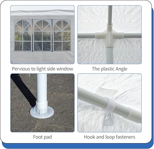 Miniatura 5 de FDW Fiesta Boda al aire libre en Patio, tienda de campaña, toldo resistente, Gazebo Pabellón