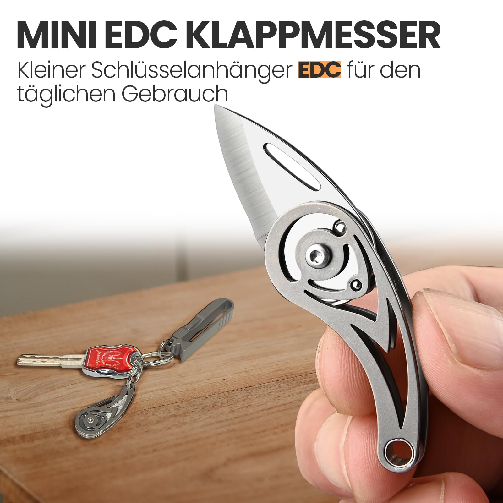 Mini Couteau EDC En Titane Avec Lame Acier - Outil Survie U 1030222