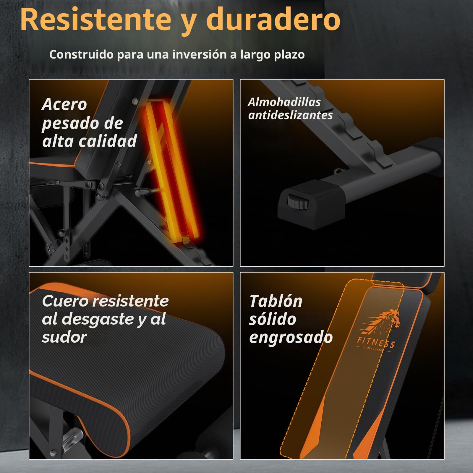 Dskeuzeew Banco de musculación plegable Banco de Pesas Plegable con 8 Posiciones Ajustables 400 KG Banco de declive Inclinado Prensa para casa