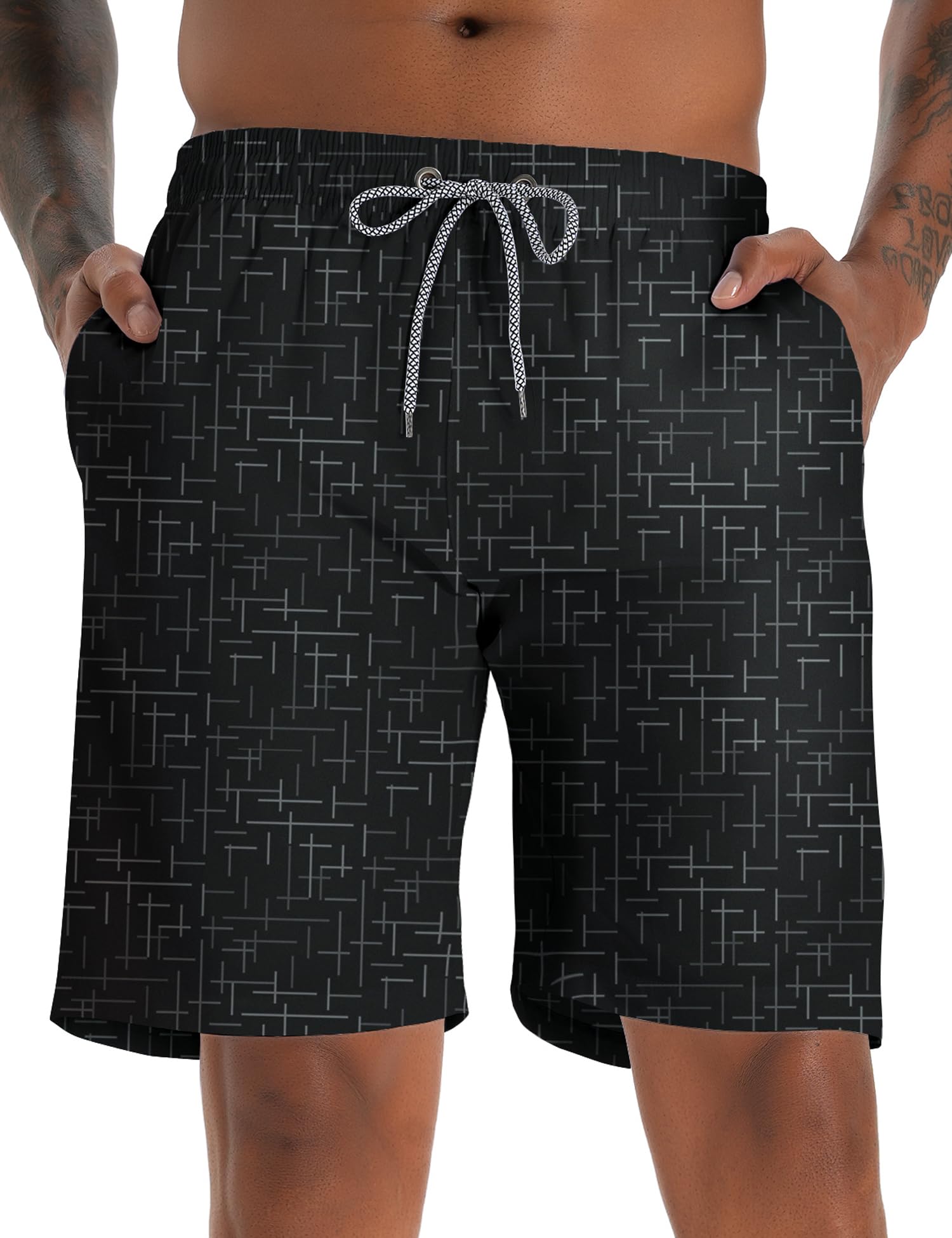 Men's Swim Trunks Quick Dry Bathing Suit Swimming Board Shorts Mesh Lining Beach Swimwear