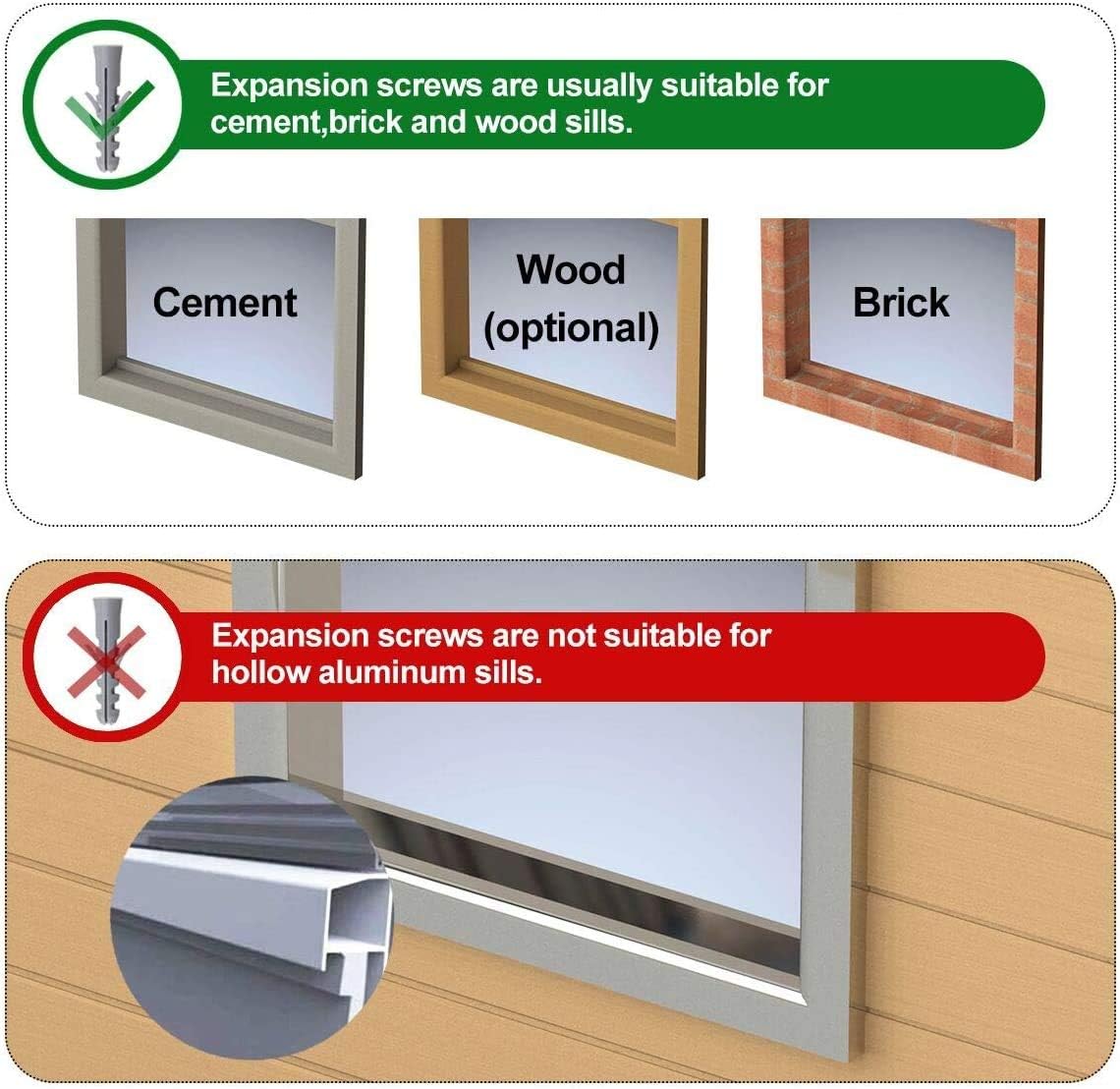LBG Products Window Air Conditioner Bracket Light Duty,Support 5,000 to 12,000 BTU Universal AC Unit,Up to 85 lbs