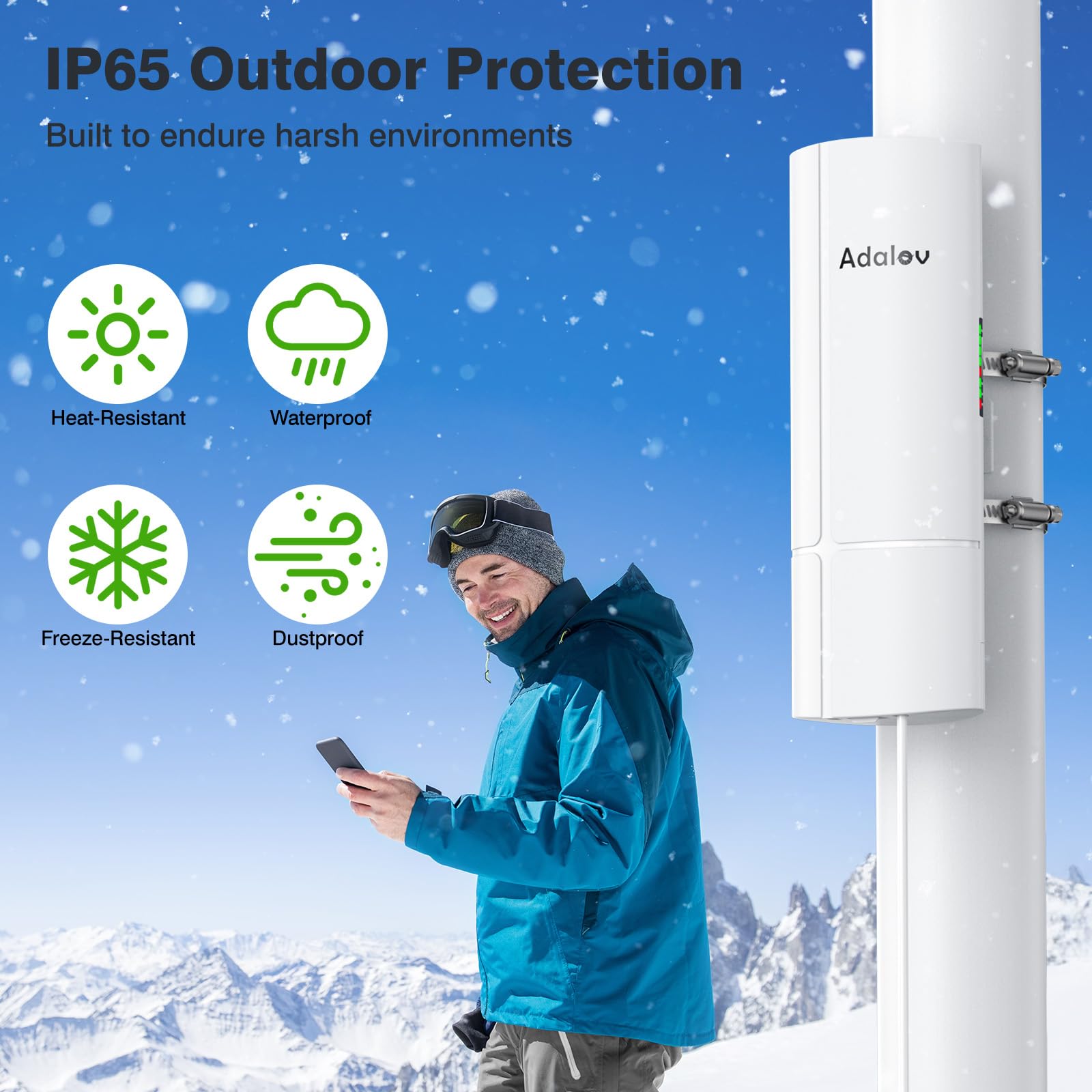 Kit ponte wireless da 3 pezzi, punti gigabit a 2 punti esterni WiFi per espansione della rete wireless, 5.8G a lungo raggio CPE da WiFi ad alta velocità con porta LAN da 1000 Mbps, 16dBi 3 km