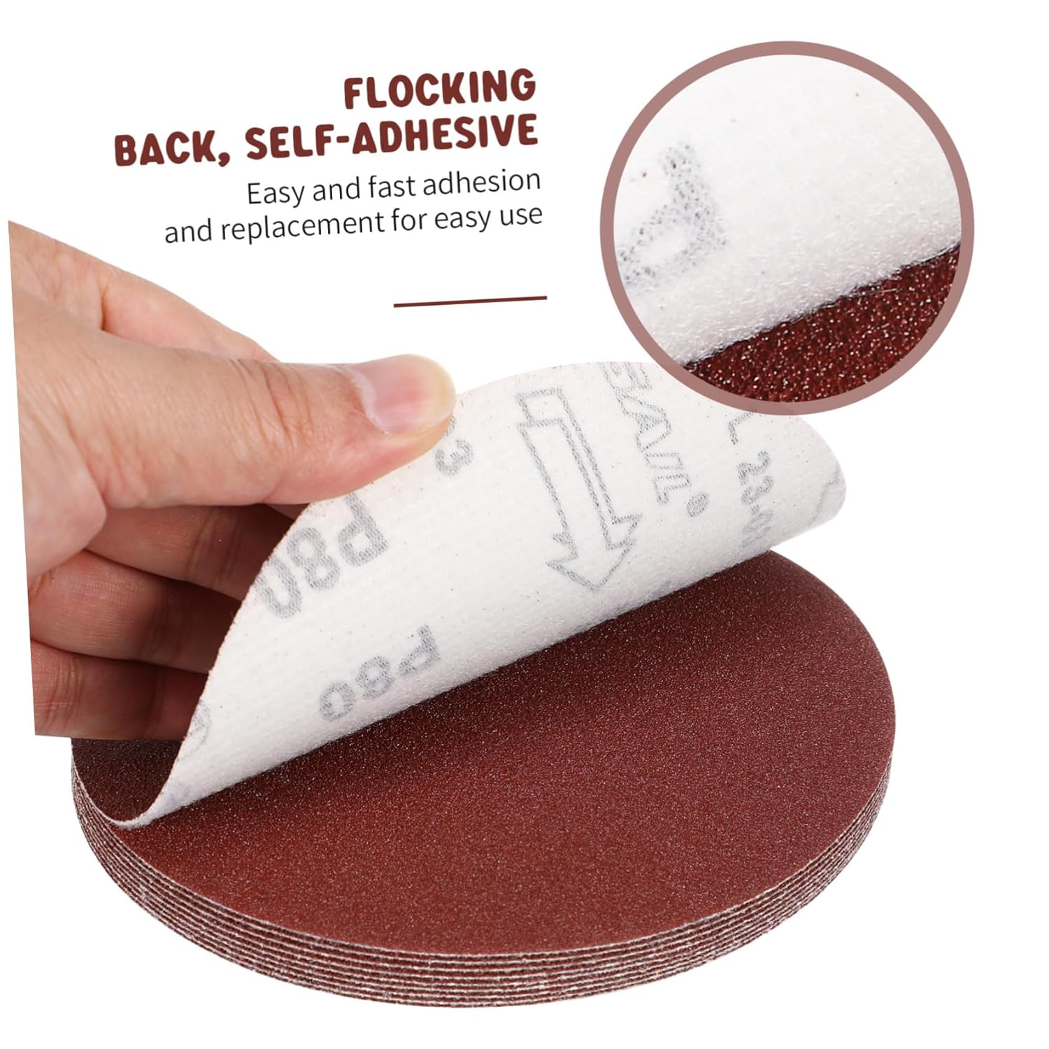 100pcs Hook and Sanding Discs Grit Polishing Sandpaper Pads for Grinding and Finishing for More
