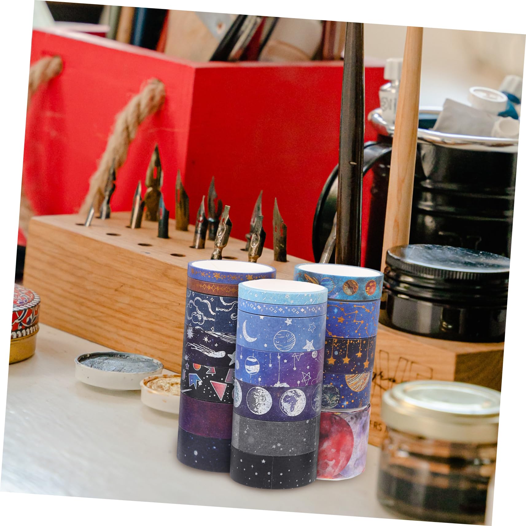 Gadpiparty 76rollen Washi Tape Set Dekorative Klebebänder Und Silberschimmer Für Scrapbooking Diy Kunstprojekte Geschenkschmuck Und Mehr Ästhetische Designs Bunten Farben Einfach Zu