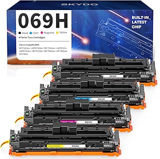 Skydo 069H Toner High Yield Compatible with Canon 069H 069 Toner Cartridge Compatible with Canon LBP673Cdw, LBP673dw, MF752Cdw, MF754Cdw (069H Black, 069H Cyan, 069H Magenta, 069H Yellow)