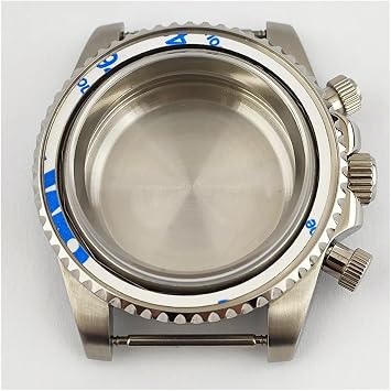 ZHGUIMING 40mm case VK63 case refitted luxury case sapphire glass stainless steel case suitable for vk63 quartz movement watch accessories(Case 6)