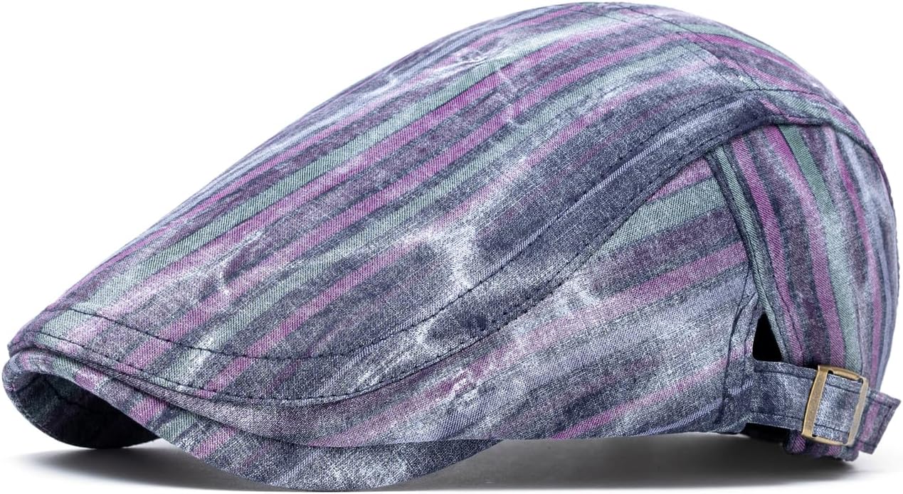 Quanhaigou Unisex Denim Newsboy Hats Flat Ivy Gatsby Cabbie Driving Berets Hat Cotton Dad Cap for Men Women