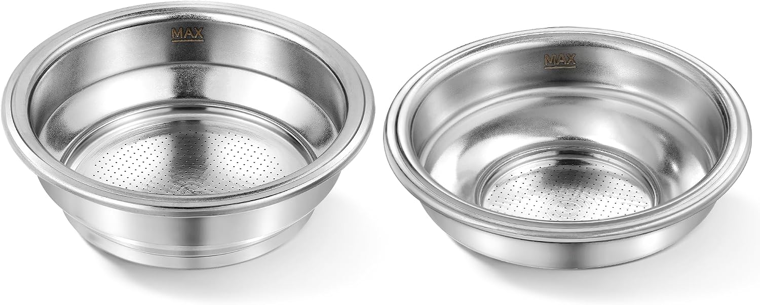 58mm Portafilter Set for CASABREWS ULTRA, Neutron Pro, 4700 Gense and 5700Pro Series, E61, Flair 58, ECM, Rocket and Gevi Espresso Machines, 3 Ears Portafilter with 2 Stainless Steel Filter Baskets