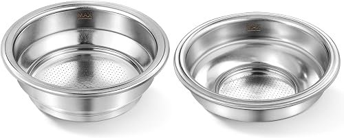 58mm Pressurized Stainless Steel Dual Wall Filter Baskets for CASABREWS ULTRA, Neutron Pro, 4700 Gense and 5700Pro, E61, Flair 58, ECM, Rocket and Gevi Espresso Machines, 2 Pressurized Filter Baskets