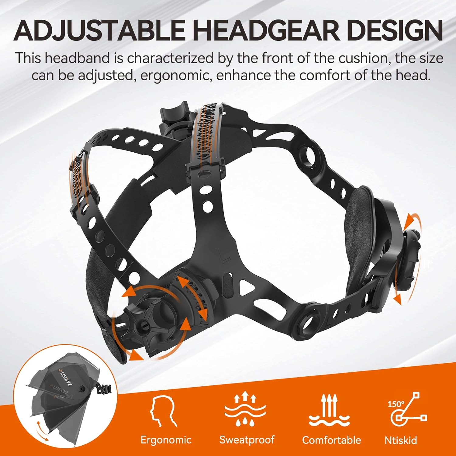 Square Hole Welding Helmet Headgear Head Band，Welding Helmet Accessories