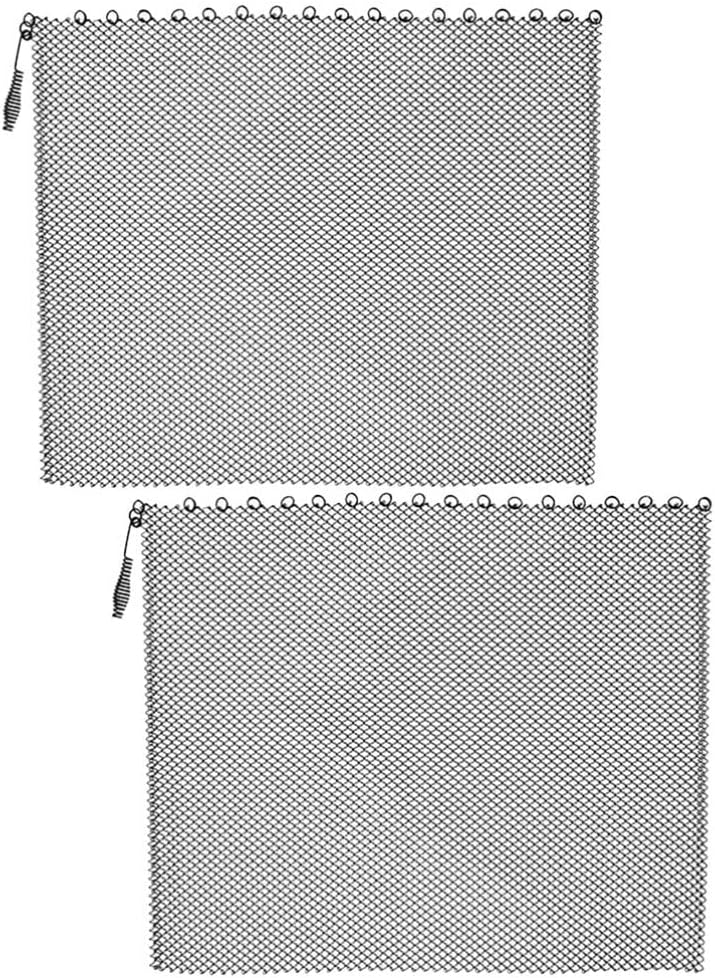 Cabilock 2pcs Mesh Fireplace Screen Curtains Panels with - Coating Easy to Install for Home Use