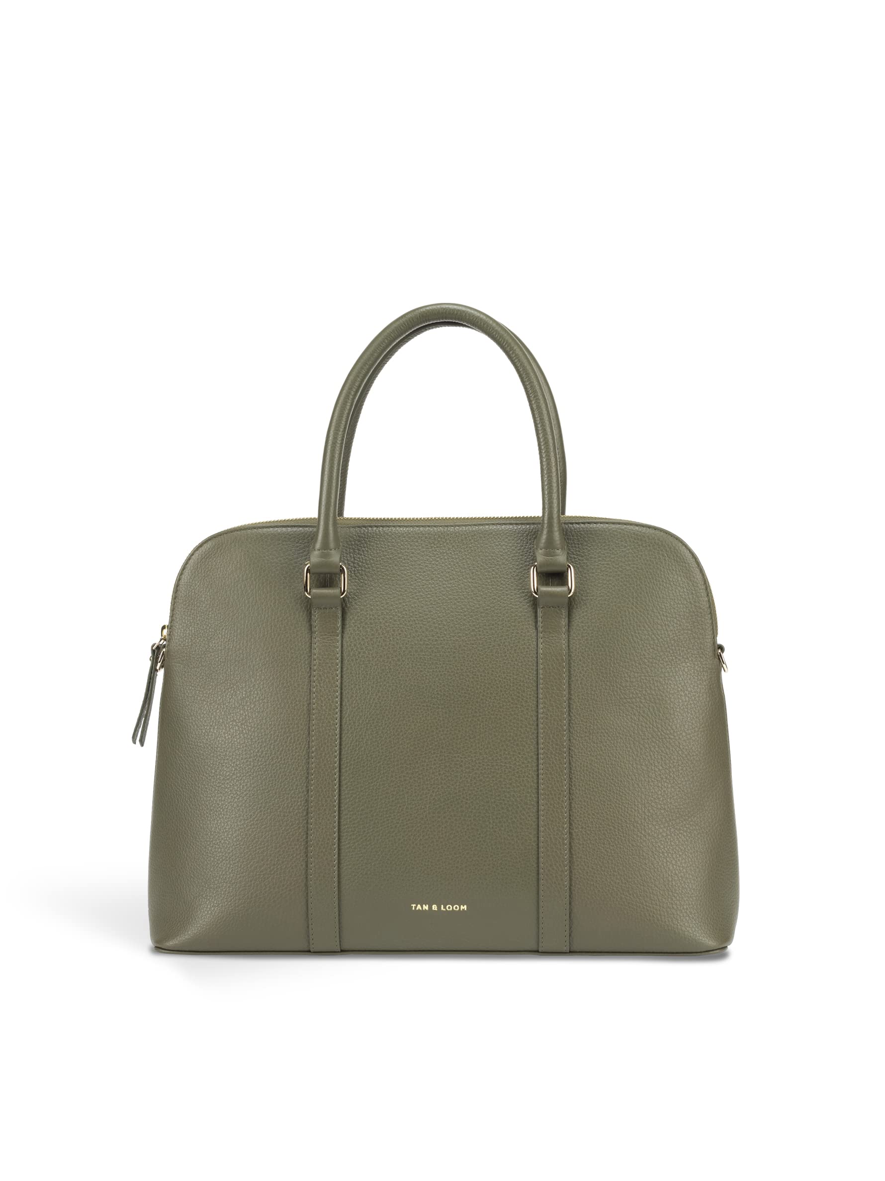 Tan & Loom Olive Genuine Leather Laptop Briefcase | Laptop Bag for Women (14” Laptops) | Business Office Bag (B0BZW64YJG) Amazon Price History, Amazon Price Tracker