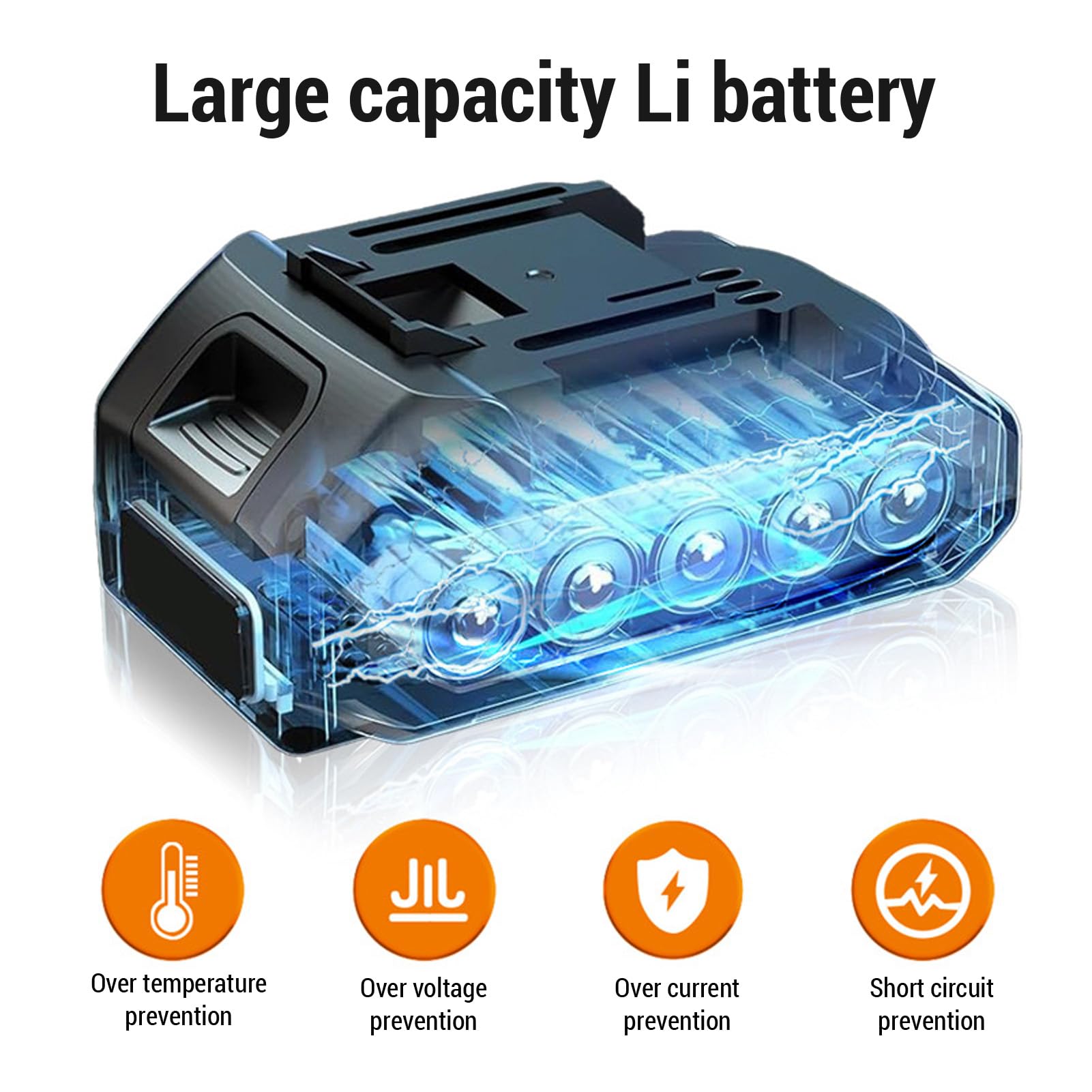 Cordless Electric Tiller with Rechargeable Batteries, Handheld Garden Cultivator for Soil Aeration, Weeding, Lawn Trenching (US Plug)