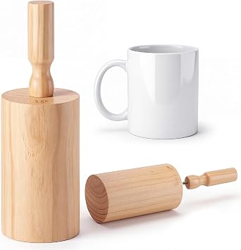 Juexica Pottery Mug Molds Wood Mold Set, Straight, 24 oz, 1 Pcs