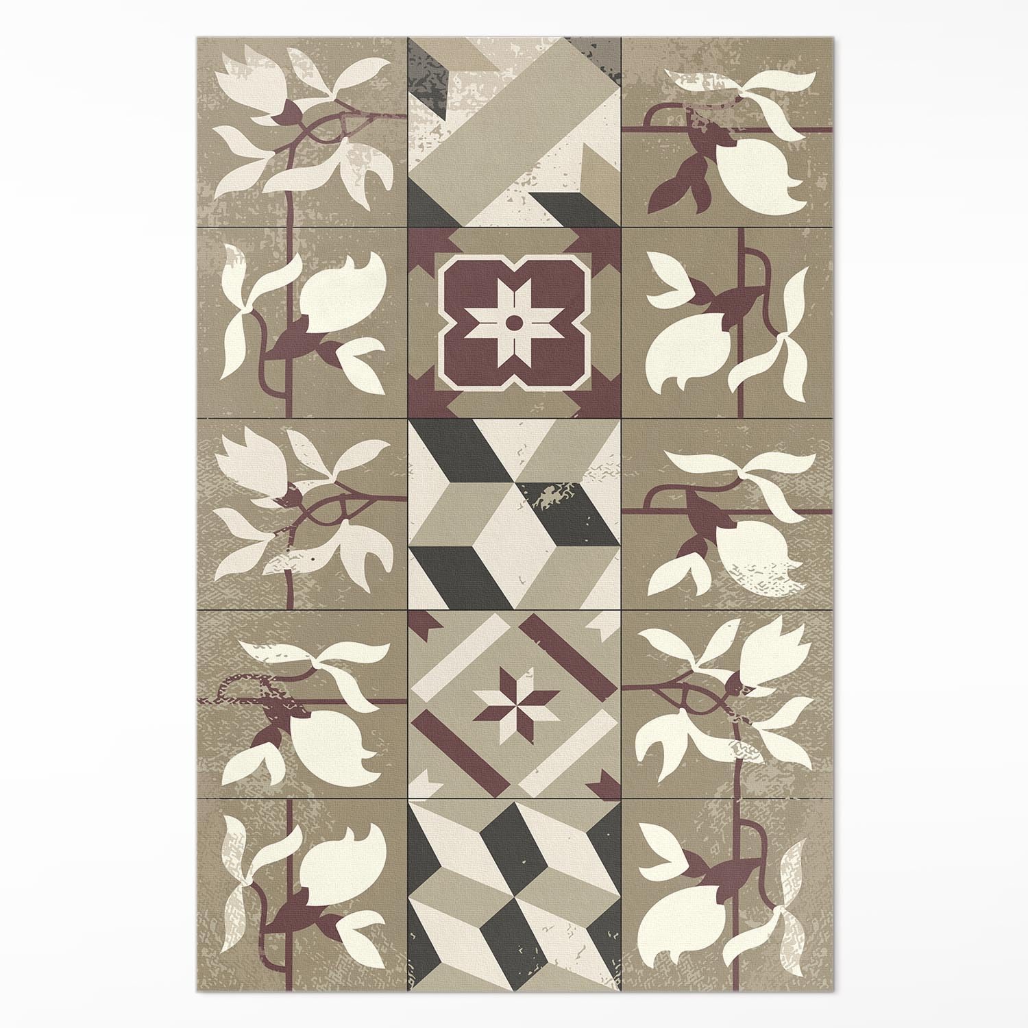 Tapis PVC résistant à la décoloration 60x90 cm pour déco salon