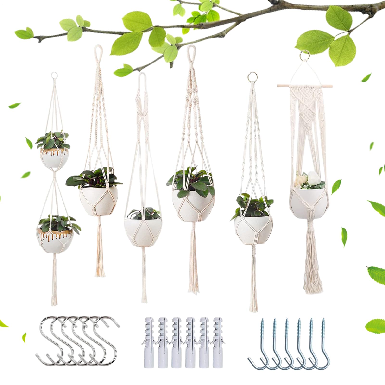 Paniers Décoratifs pour Pots de Fleurs - Suspension Succulentes Porche & Patio