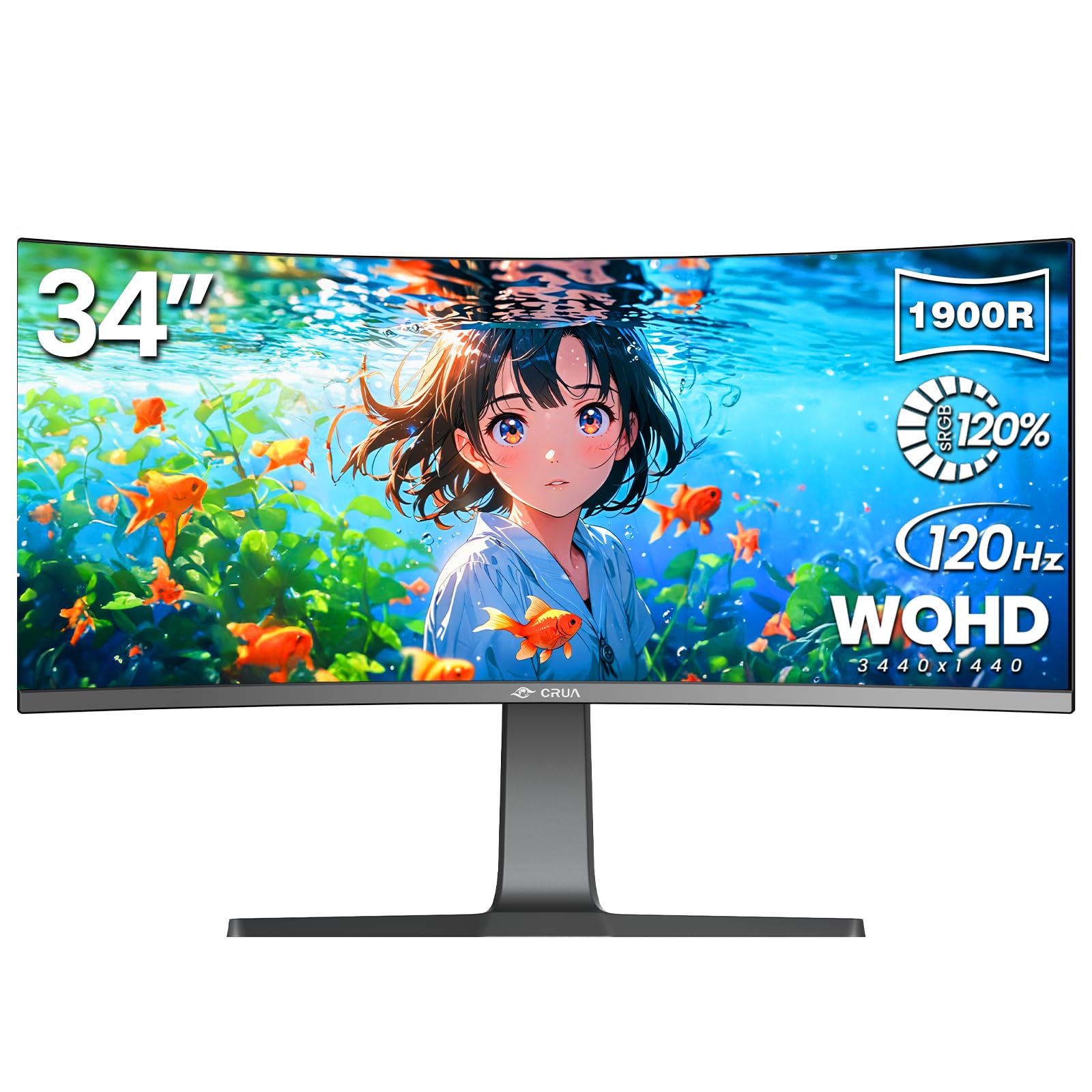 Amazon.co.jp: 【IPSパネル 湾曲モニター】CRUA 34インチ ゲーミング