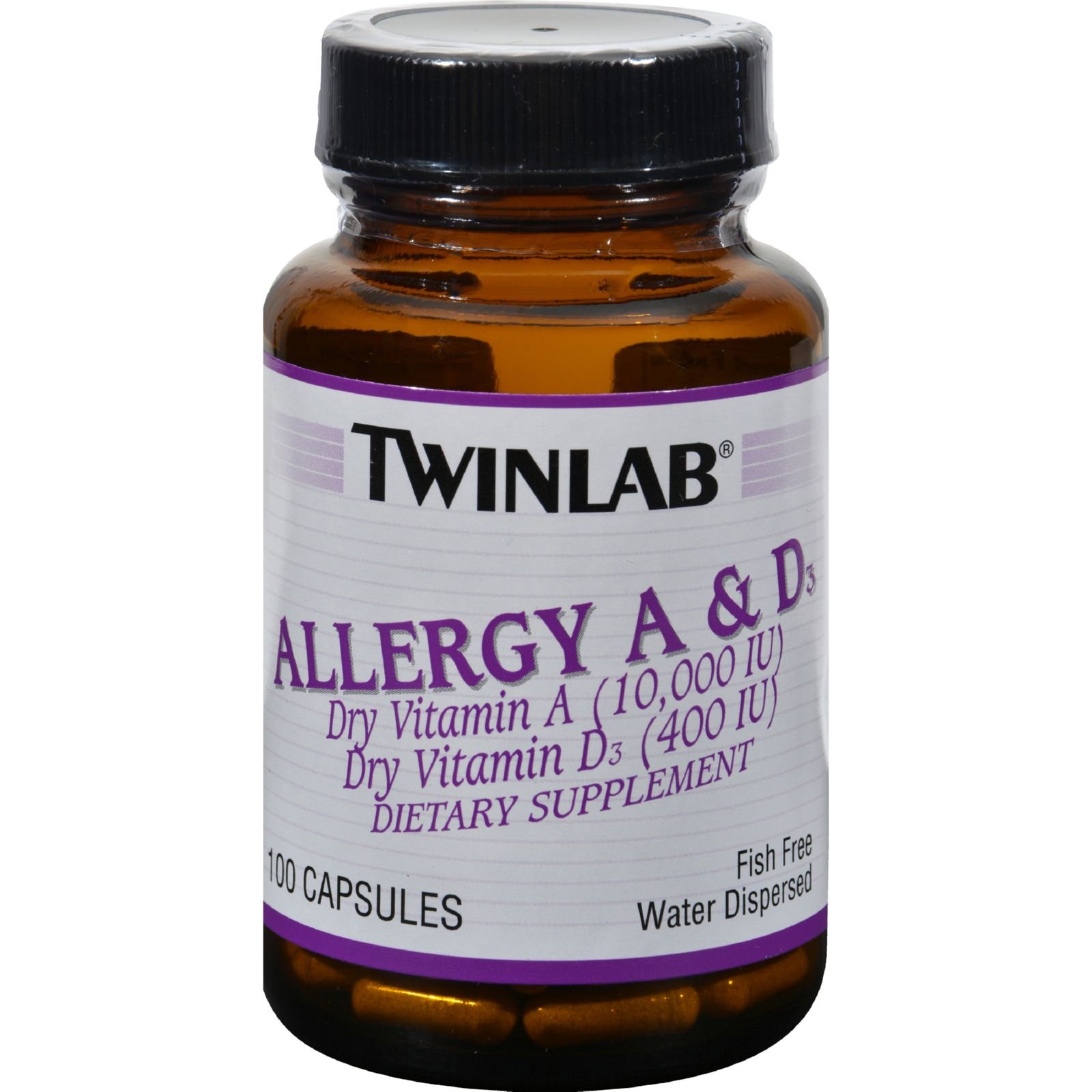 TWINLAB ALLERGY A&D 10,000/400, 100 CAP
