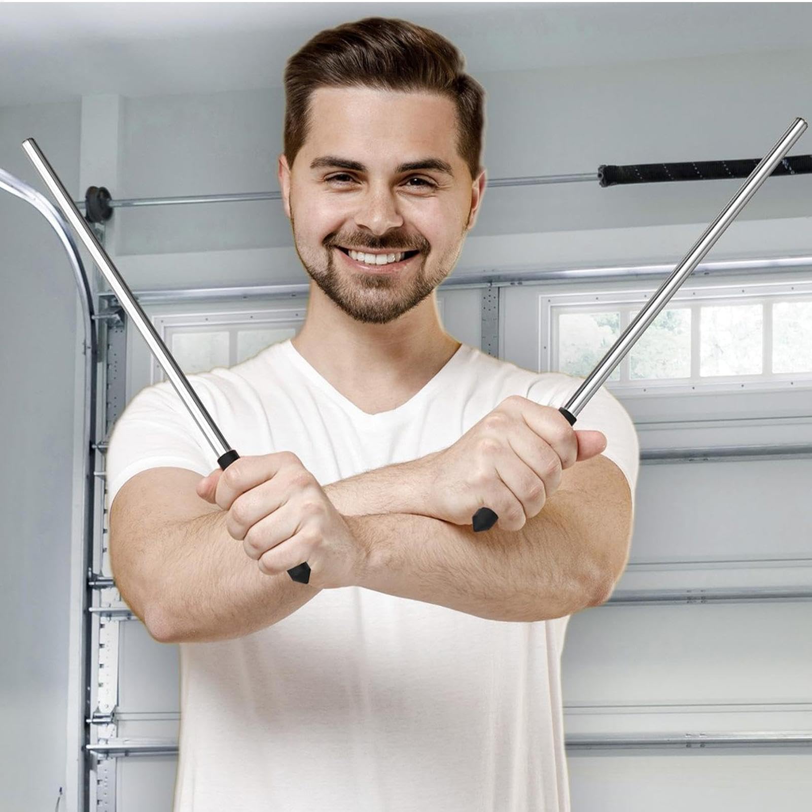 Garage Door Winding, Torsion Spring Rod, 17,2 in/43,56 cm 0,5 in/1,27 cm Compact Hardware Tool, Home Repair Accessory, Garage Maintenance Kit, Gift for Father Boyfriend 45# Steel
