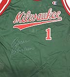 M.i.l.w.a.u.k.e.e Bucks Oscar Robertson Autographed Green Champion Basketball Jersey Beckett BAS QR #BS30057
