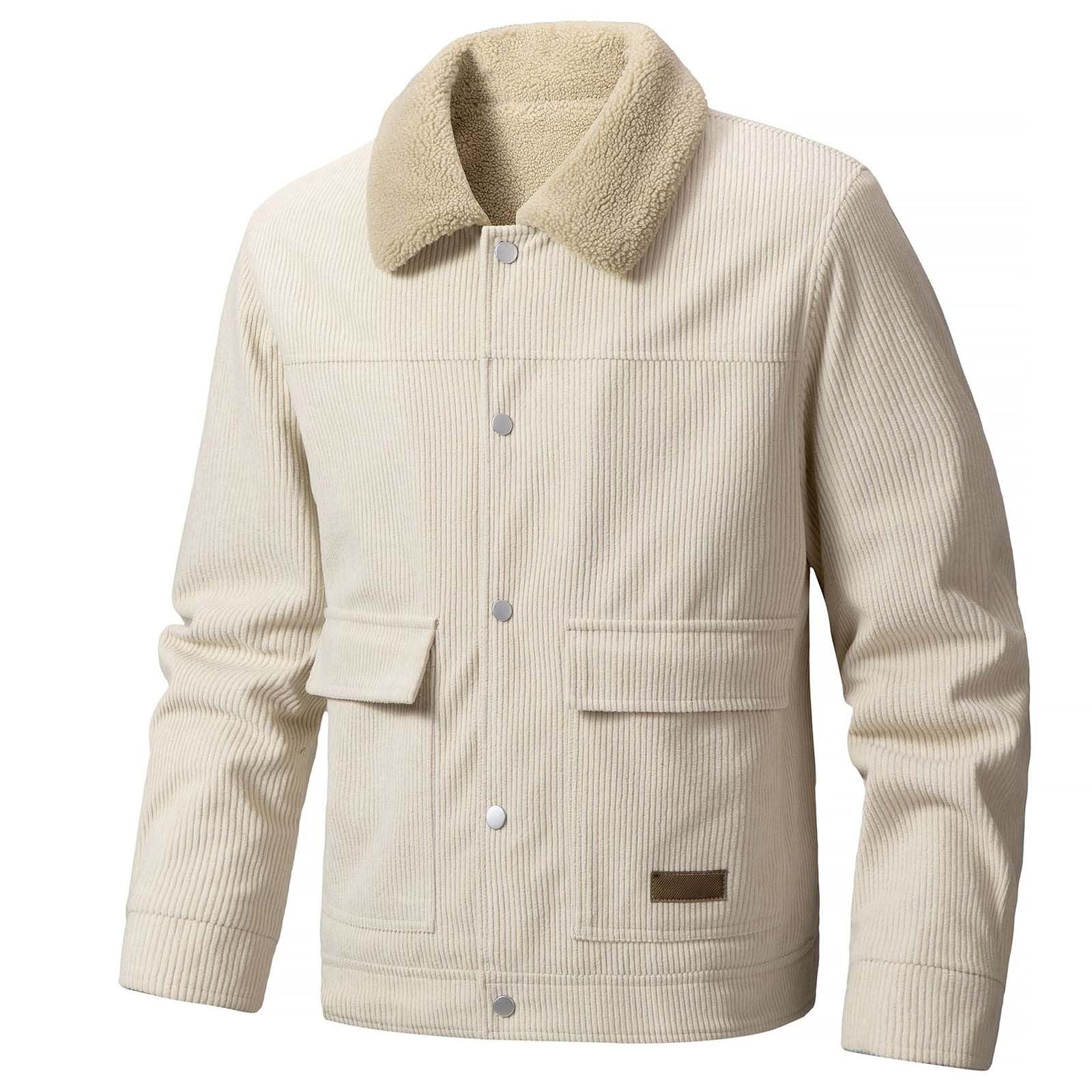 Giacca Running Uomo Elegante Elegante Elegante Giacca Calda Uomo Confortevole Inverno Per Velluto A Costo Versatile Casual Foderata In Pile Spesso