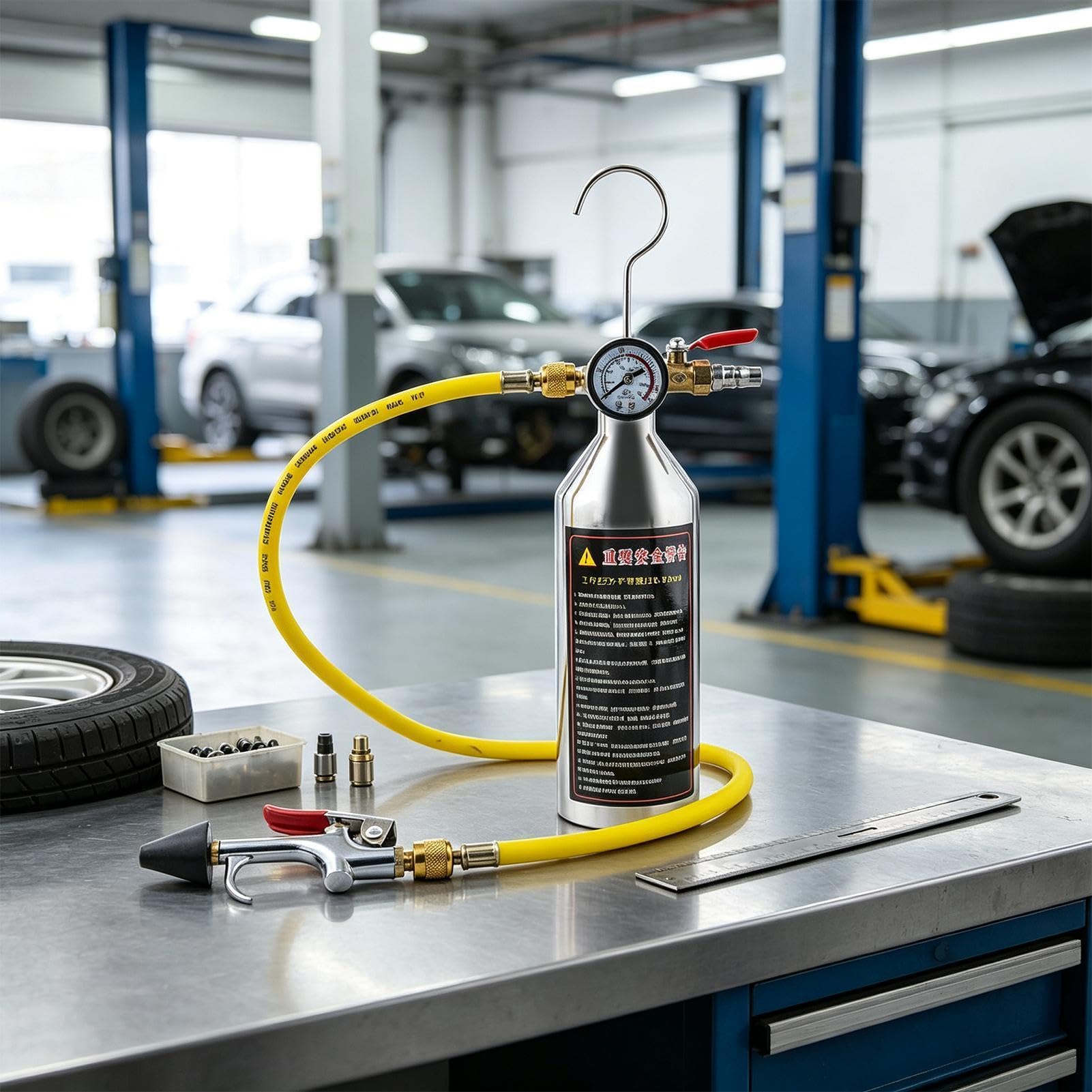Set di Lavaggio per Impianto Aria Condizionata Set pulizia tubi di | Attrezzi AC per Auto, Camper, Casa, Garage, Officina, HVAC e Raffreddamento