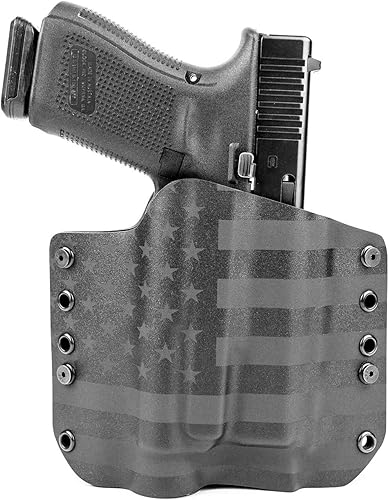 Miniatura 1 de Outlaw Holsters OWB - Funda Kydex compatible con luces táctiles compactas, color negro sigiloso
