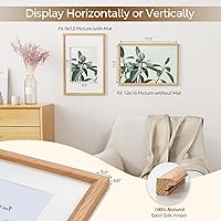 Vista 466 de Fun Memories Portarretratos de metal de 16 x 20 pulgadas con paspartú de 11 x 14 pulgadas, acabado de aluminio cepillado, parte delantera de vidrio