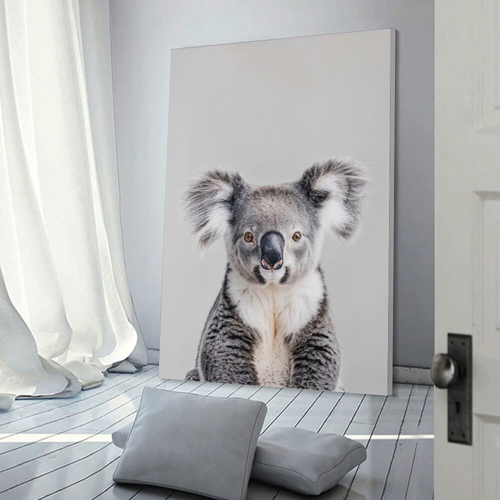 Junmoney Cute Baby Koala Wall Decor Canvas Print 24x36inch(60x90cm), for Sofa Walls, Lounge Or Home Corners, Modern Wall Decor for Cosy Interiors