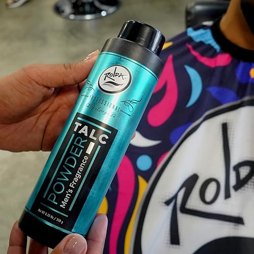 Miniatura 7 de Rolda Talco de barbero para hombre, la solución de talco blanco para después del afeitado es altamente absorbente y proporciona una sensación fresca