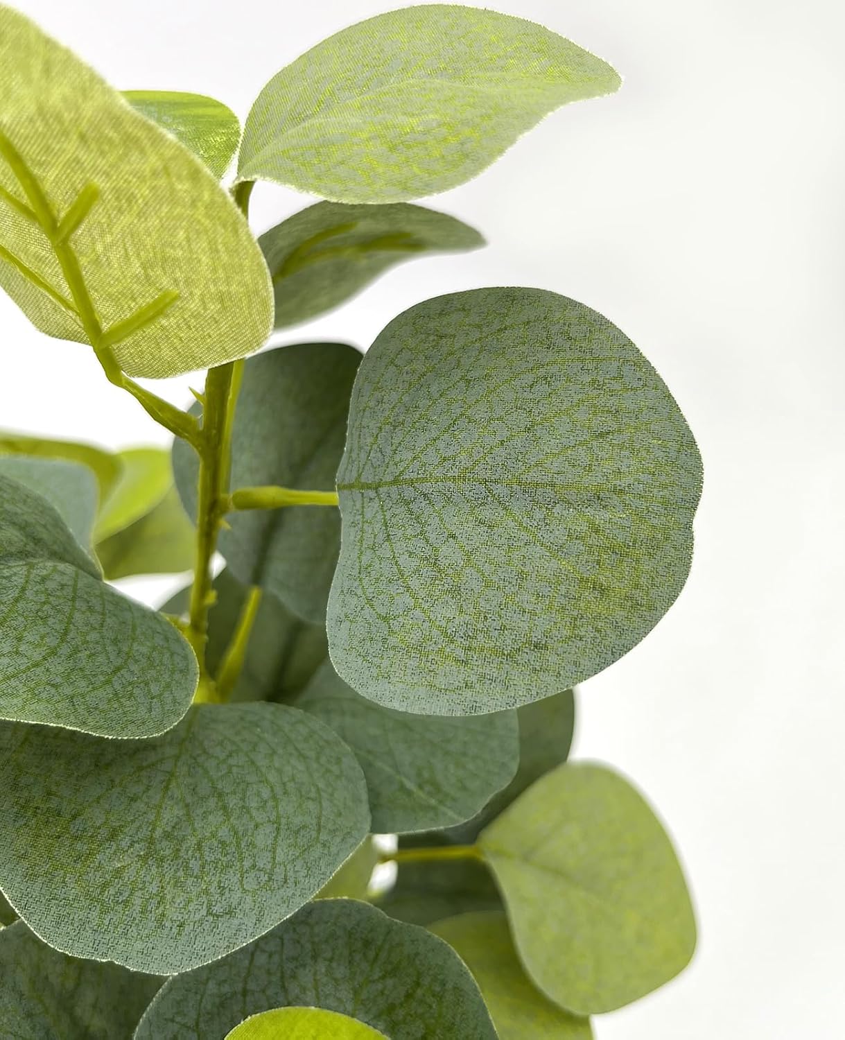 AceList 18.1 Inch Eucalyptus Tree Artificial with White Pot, Fake Eucalyptus Fake Tree for Indoor Home Living Room Office Decoration, Fake Silver Dollar Leaves Artificial Tree Perfect Housewares Gift