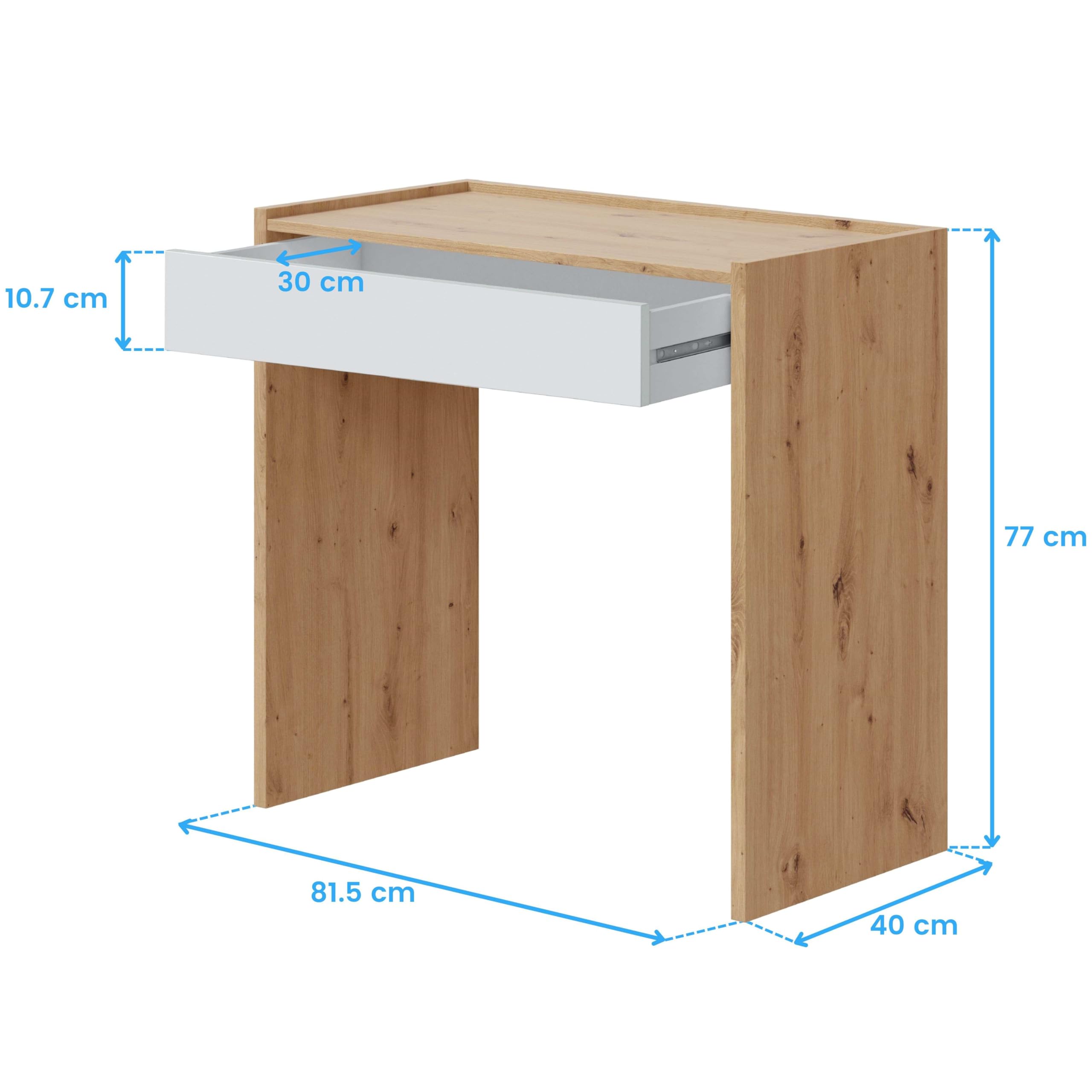 Miroytengo Pack 3 Muebles Juveniles Noa en Color Roble Nodi y Blanco Artik
