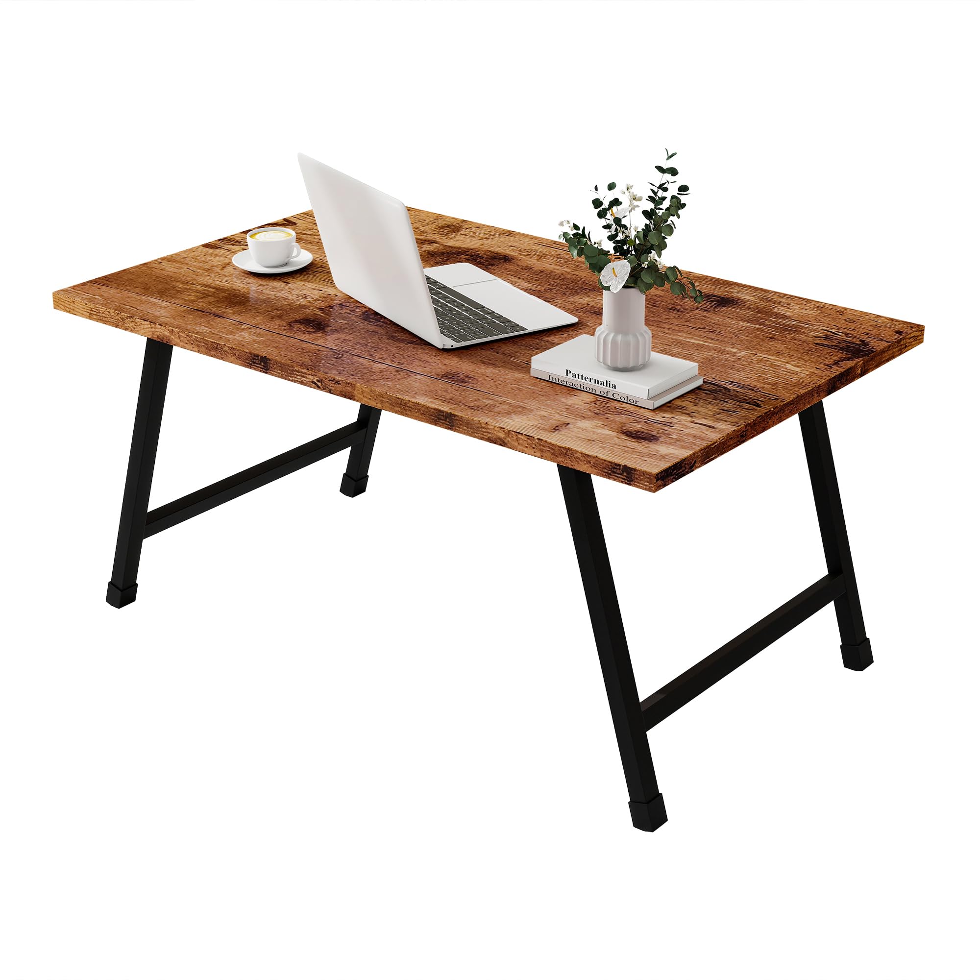 Photo 1 of ***PARTS ONLY*** Foldable Rectangular Coffee Table - Stylish and Functional Folding Table for Living Room, Compact Design with Sturdy Frame, Ideal for Apartments, Offices, and Small Spaces,Easy Assembly,Brown