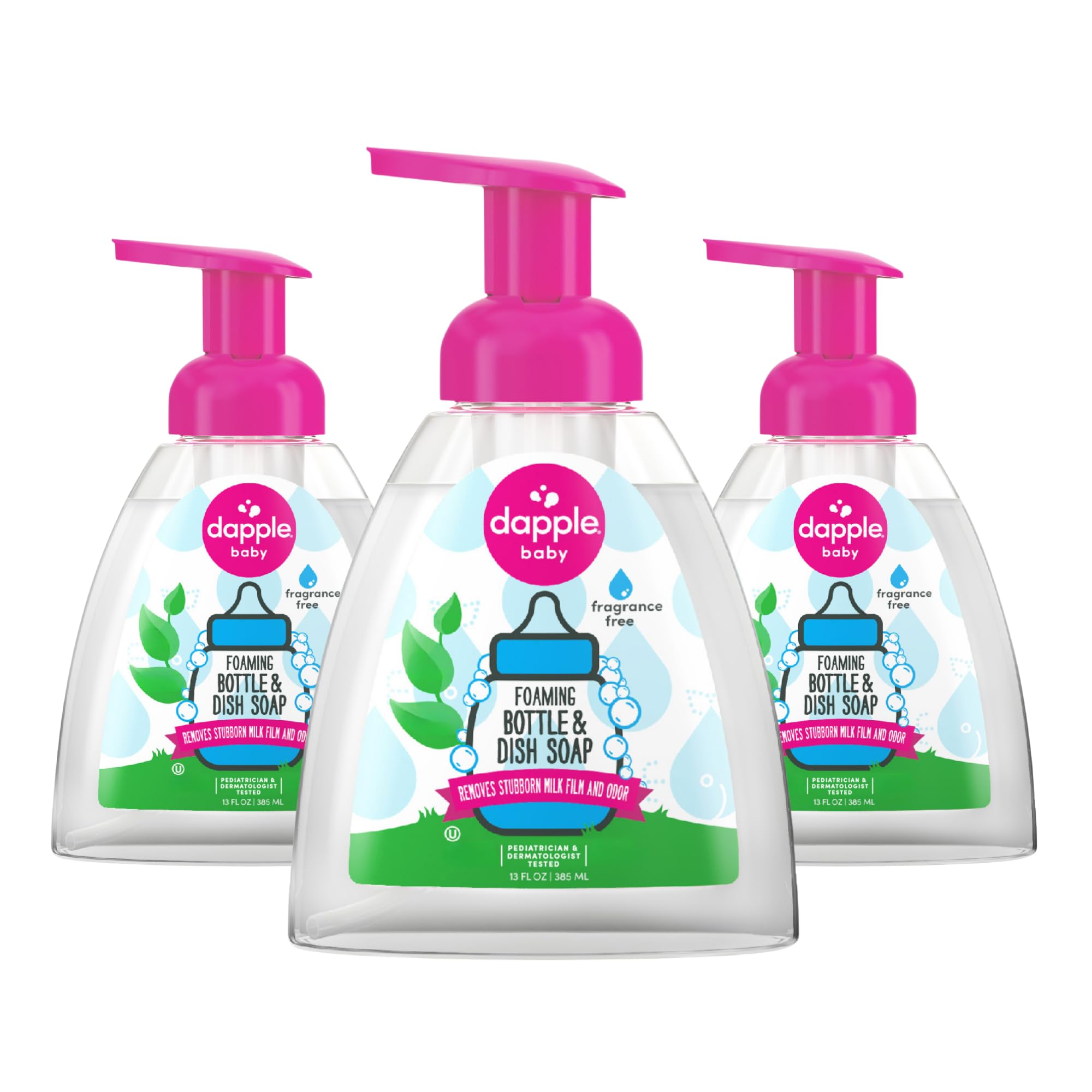 Dapple Baby - Fragrance-Free Foaming Bottle &amp; Dish Soap - 13 fl oz (3 Pk)