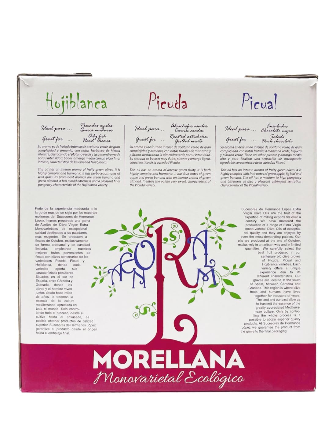 MORELLANA | Estuche regalo Aceite de Oliva Virgen Extra Cosecha Temprana 3 x 500 ml