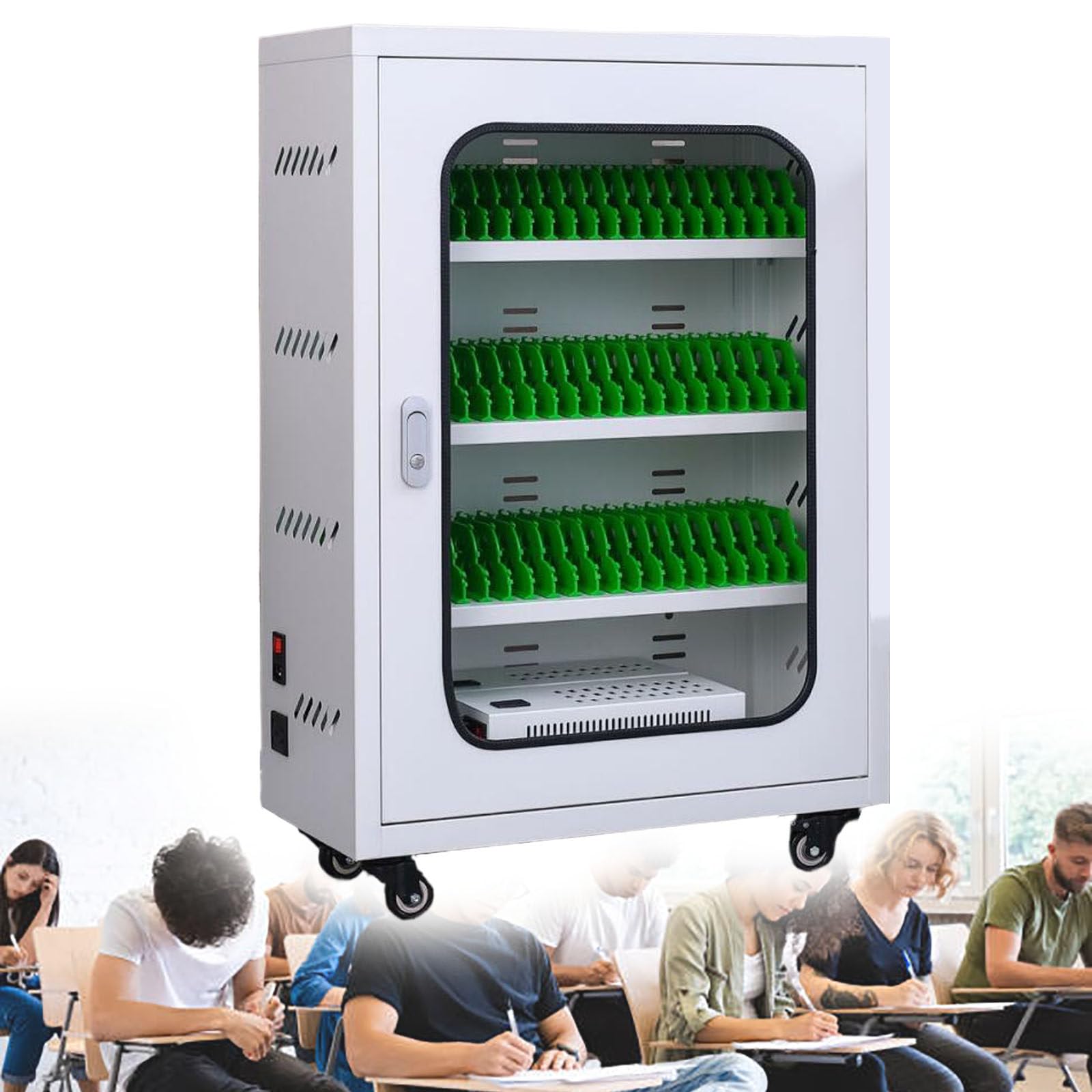GTHTUHFD Multi-Slot Usb Charging Station Locker For Organized Phone Charging, Secure And Rechargeable Mobile Device Storage Solution,50slots