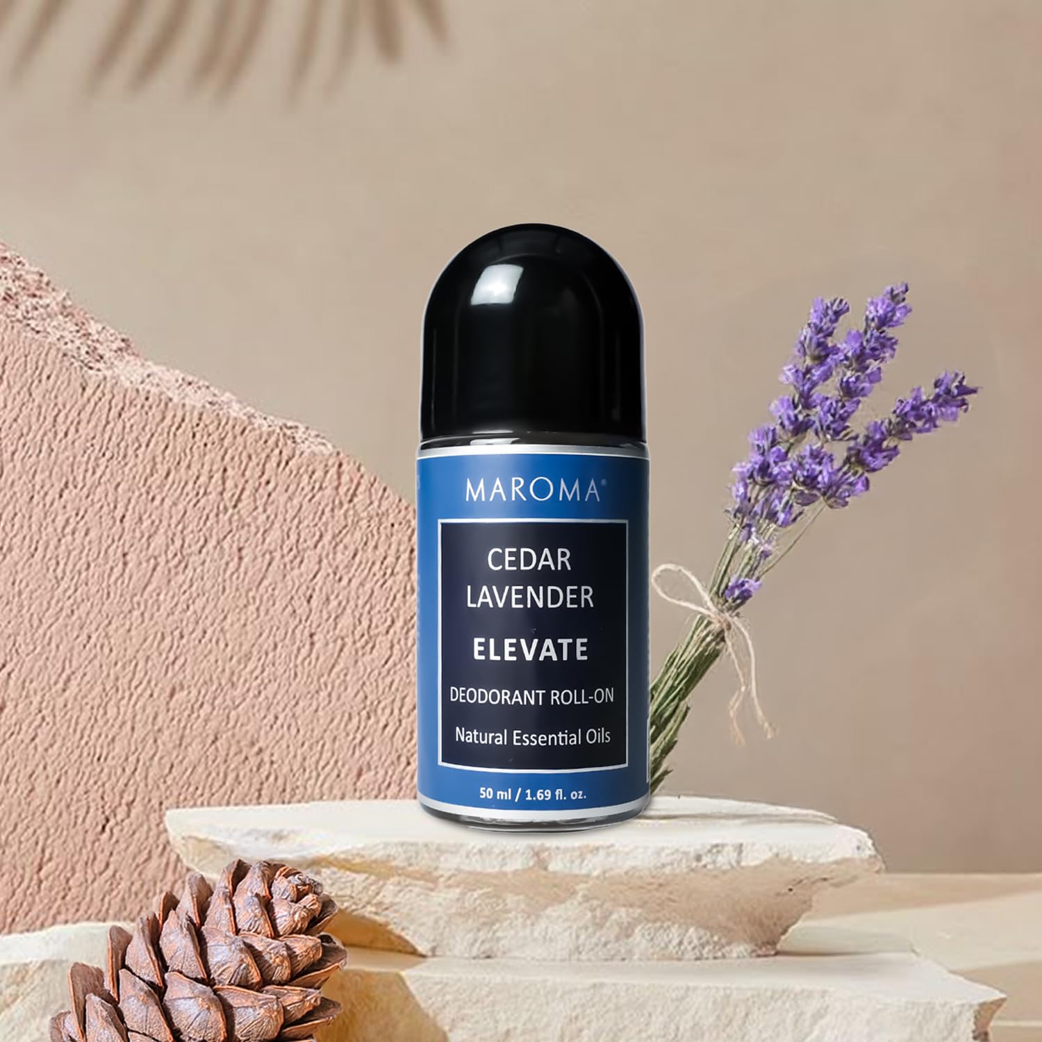 Maroma 100% Natural Man Deodorant Rollon - Elevate (Cedar Lavender) - 50 ml-picture-13