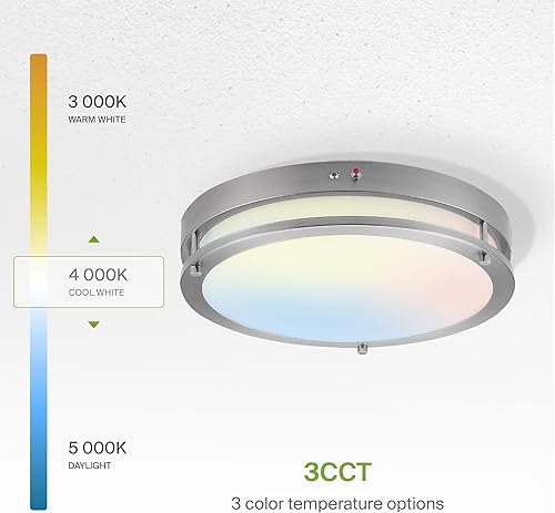 Miniatura 5 de ASD Lámpara de techo LED de montaje empotrado de 16 pulgadas  Interruptor de 24 W 100-277V 2150LM 3000K4000K5000K  Respaldo de batería, regulable,