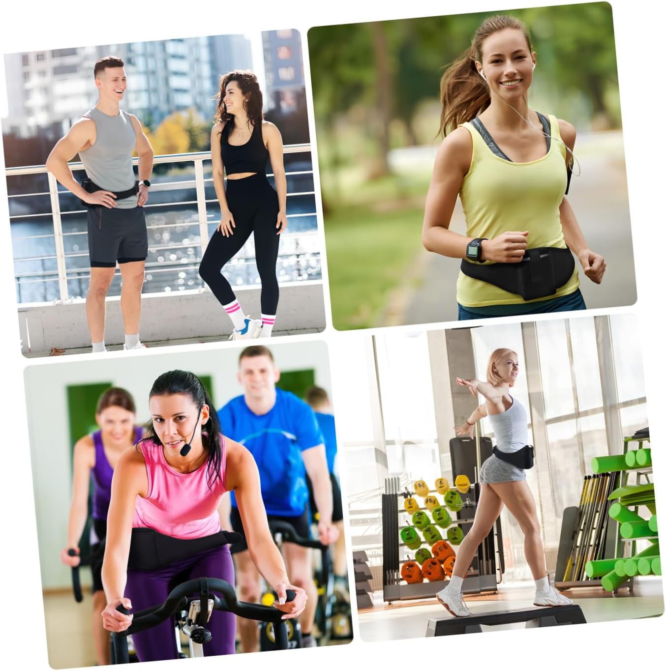 Adjustable Microphone Belt Bag with Front Pocket for Fitness Training image 3