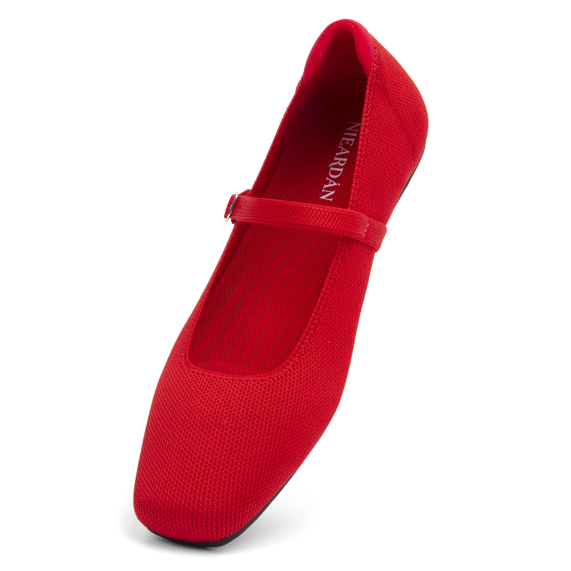 Women's Square Toe Slip On Knit Flats